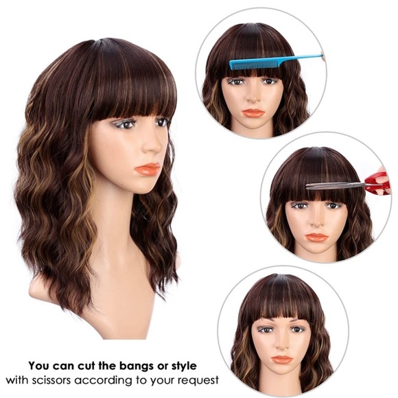 Highlight Dark Brown Wigs/ Bangs - Picture 4 of 6